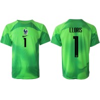 Frankrike Hugo Lloris #1 Keeper Fotballklær Bortedrakt VM 2022 Kortermet